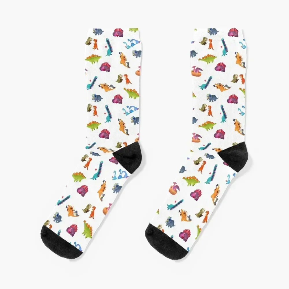 

BOOK DINOSAURS Socks cartoon Lots winter set Socks Man Women's