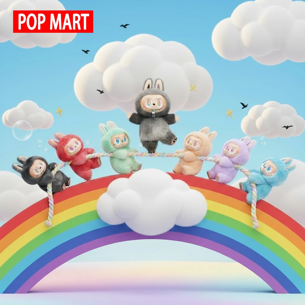 دمية لابوبو - هدية مثالية - لون معكرون، أصلية 100%. إنها الهدية المثالية للأطفال والعائلة والأصدقاء.