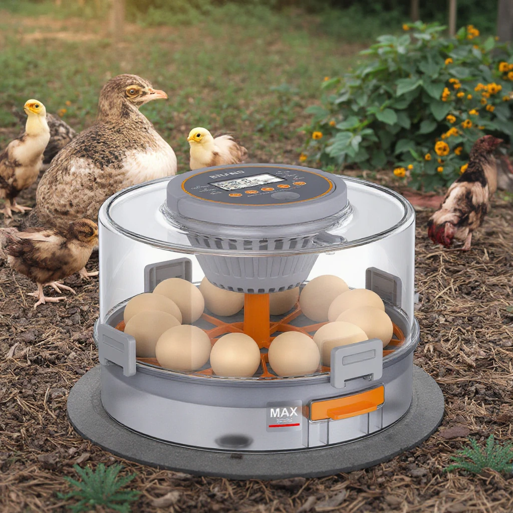 

2025Automatic 12pcs Egg Turning and Humidity Control Incubator for Hatching Eggs Pet Product
