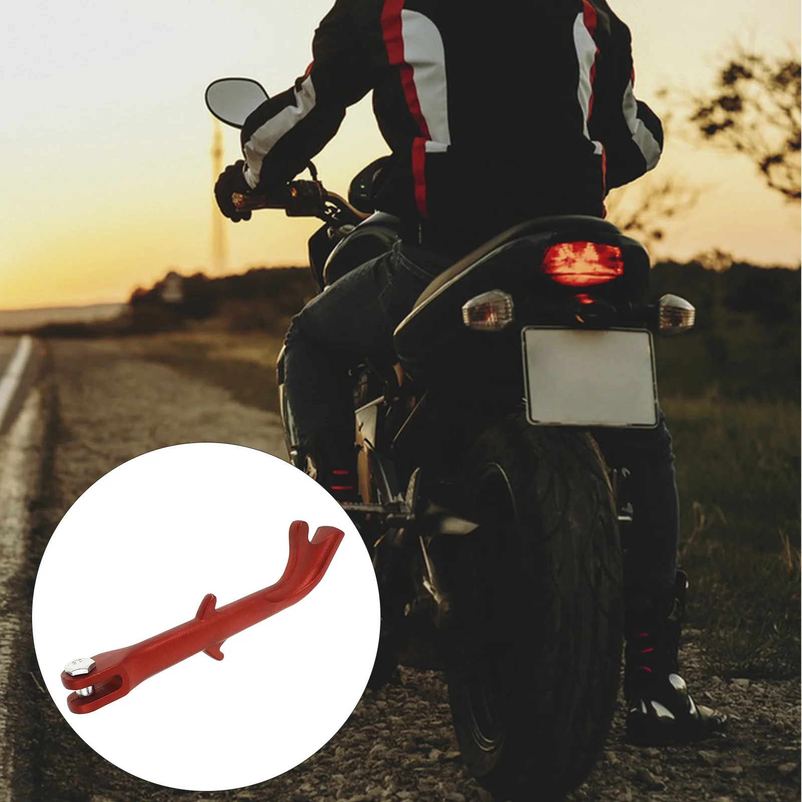 

Motorcycle Kickstand Metal Side Stand Durable Upgrade Scooter Atv Foot Stand Replacement Non-Slip Stable Reliable Parts