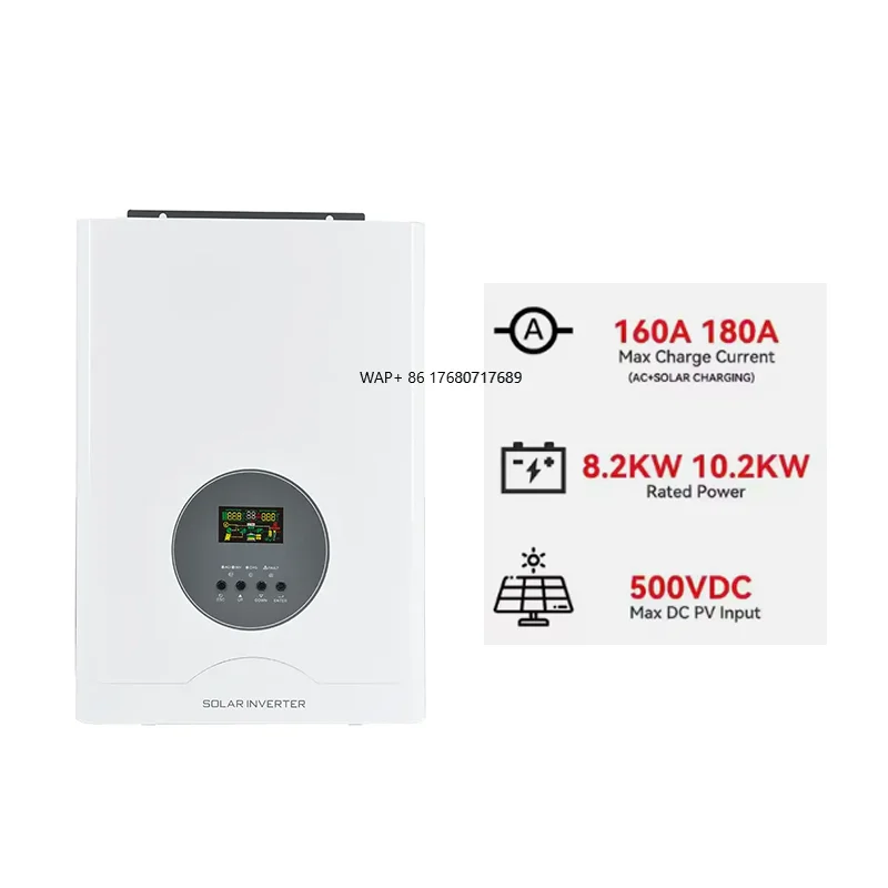 

Dual Output 10KW Hybrid Solar Inverter 160A MPPT Controller Home Solar System 10KW Solar Inverter