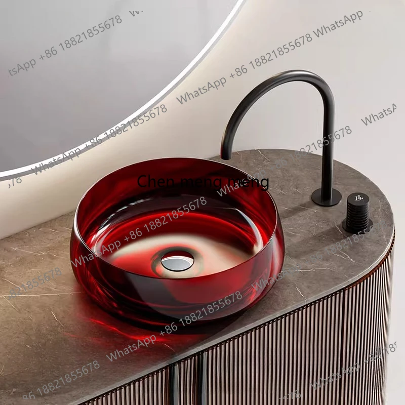 

Transparent counter basin Acrylic wash basin Bathroom Household wash basin Hotel B & B Color