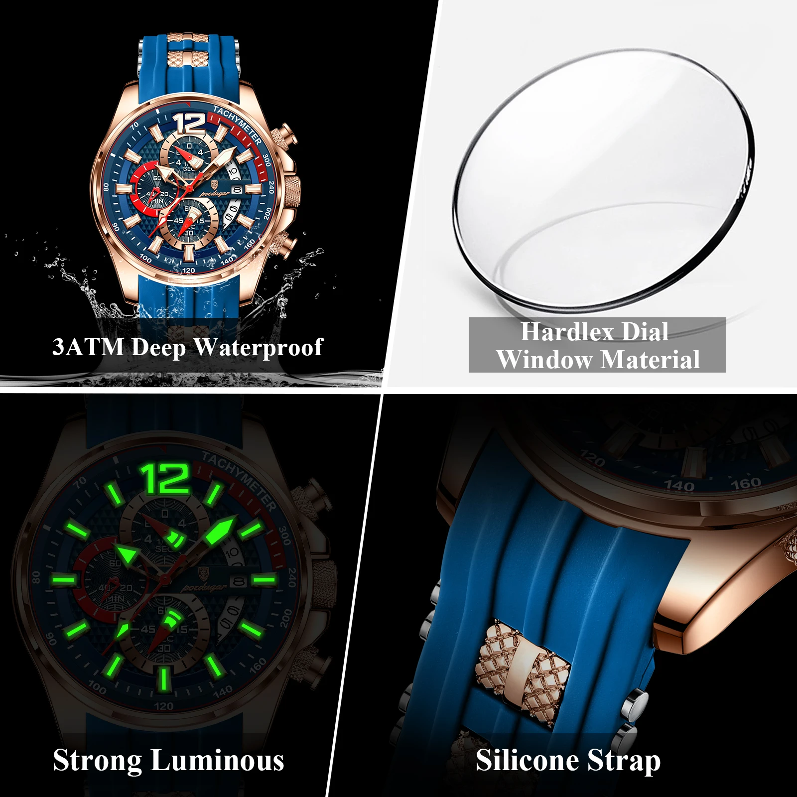 Montre homme POEDAGAR, luxe, m - Men'S Fashion Magazine avis et prix
