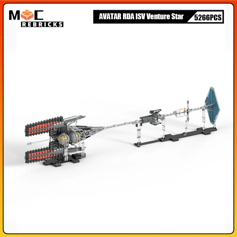 سفينة الفضاء ISV مشروع ستار السكك الحديدية النقل سفينة البضائع MOC اللبنات التجمع نموذج الطوب جامع مجموعات لعبة Gif