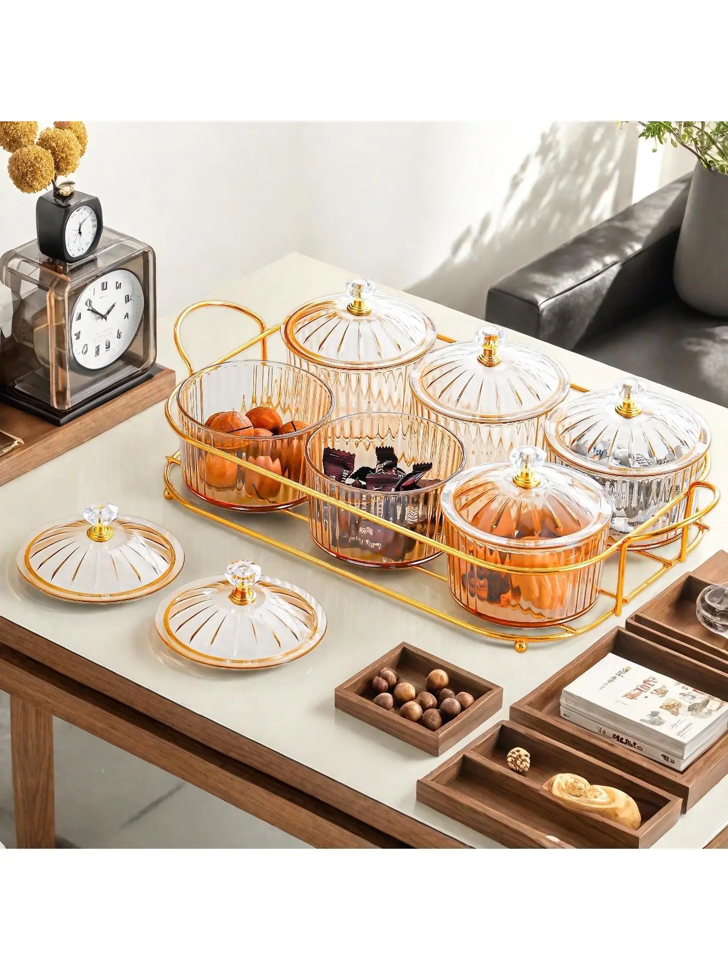 

Современная многофункциональная фруктовница класса люкс для дома, тарелка для закусок, тарелка для сухофруктов, для гостиной, кофейного столика...