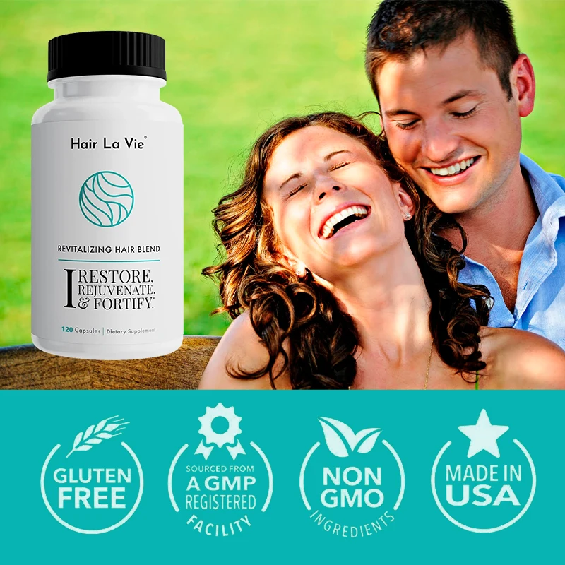 Hair La Vie Vital Blend Hair Vitamins with Biotin, Collagen & Saw Palmetto for Women and Men