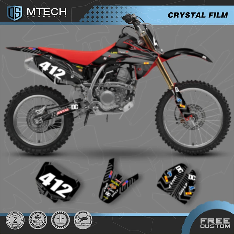 DSMTECH Custom Team Graphics Decals Stickers Kits For Honda 2007 2008 2009 2010 2011 2012 2013 2014 2015 2016-2020 CRF150R 007