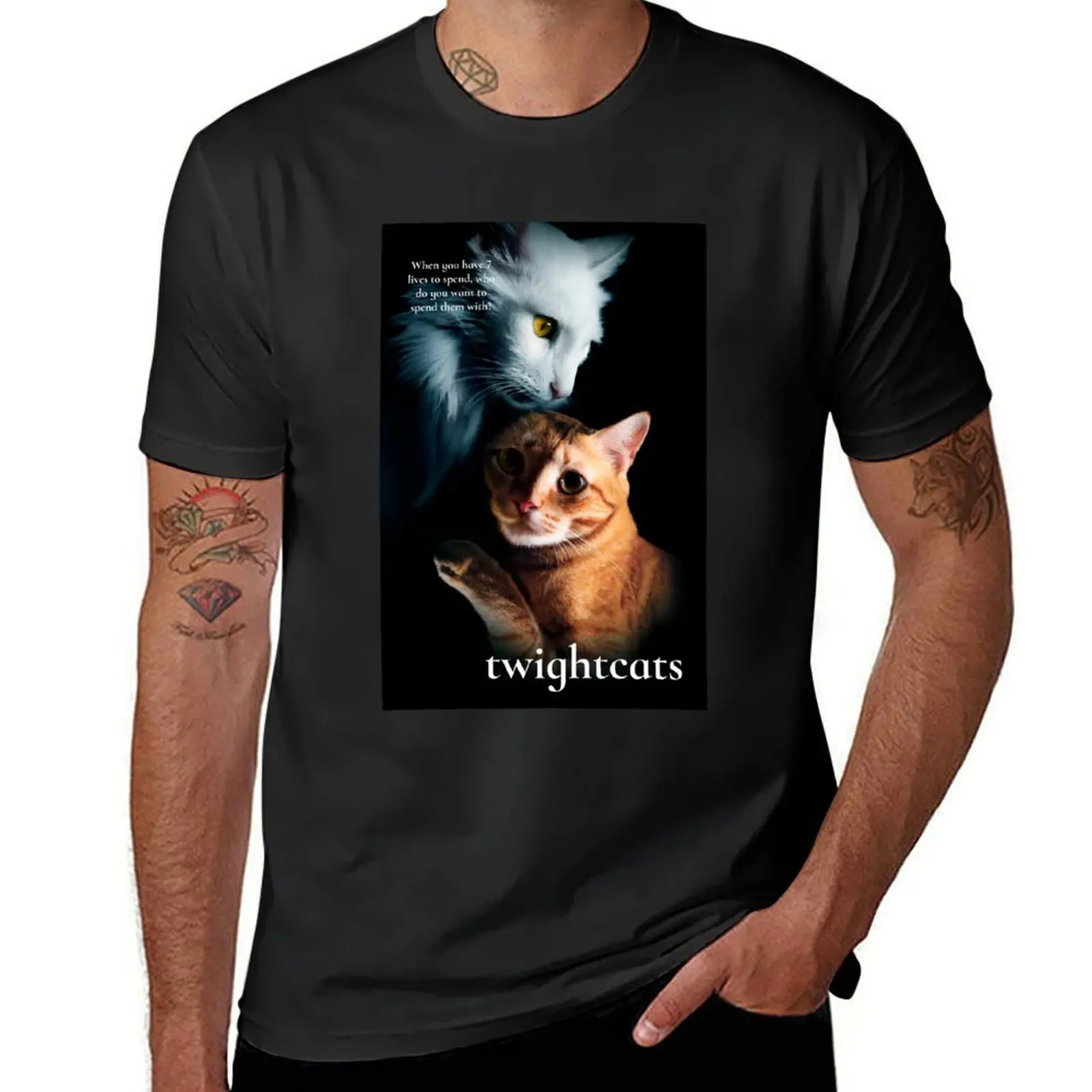 

Twightcats Cats Design from Twilight Movie T-Shirt animal prinfor boys boys whites customs Short sleeve tee men