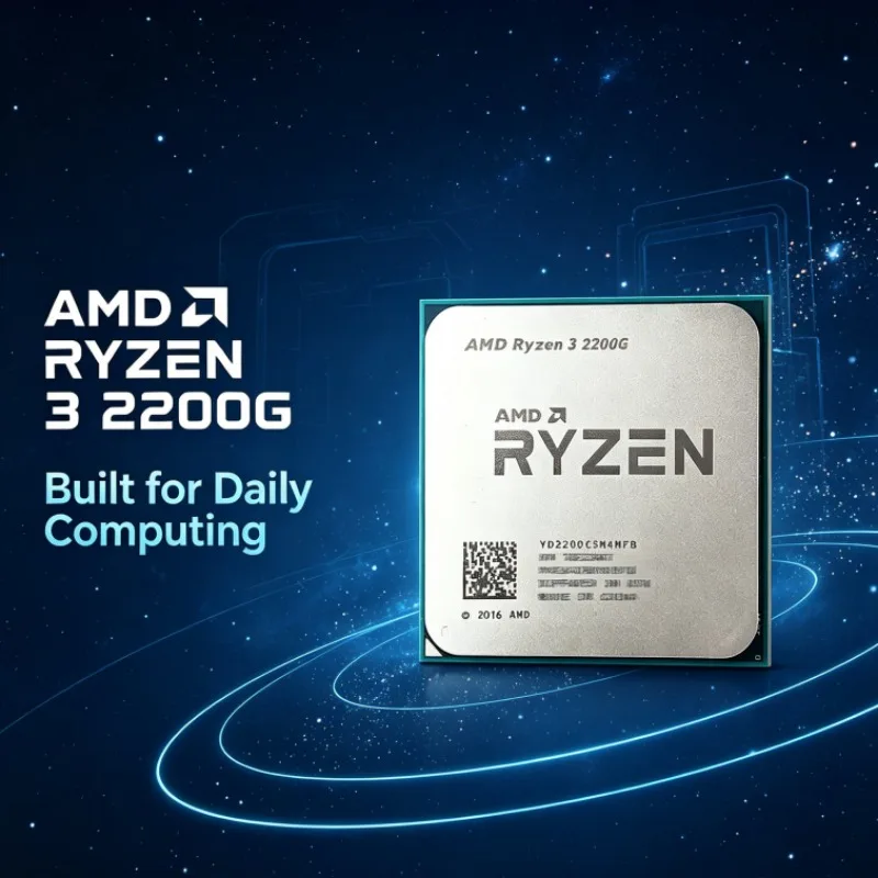 Processeur de bureau AMD Ryzen 3 2200G, 3,5 GHz, Quad-Core, 4 threads, socket AM4