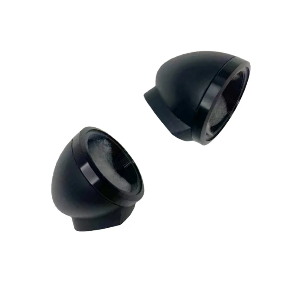 A pair of 1.5-inch modified bracket shells, used for mounting the car audio conversion speaker on the dashboard.
