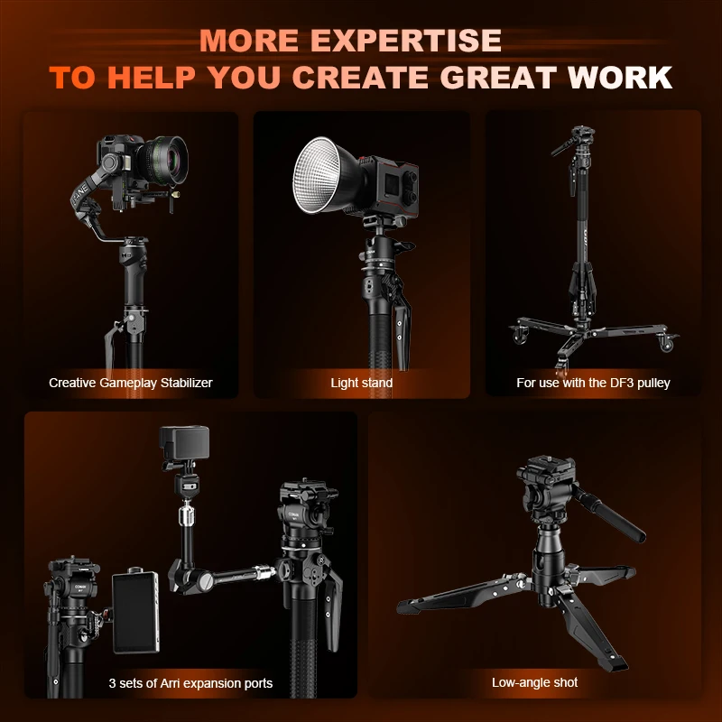 COMAN M1 Mini V1 A32 Monopod z włókna węglowego, lekki statyw podróżny, 4-sekcyjny, podnoszenie jednym kliknięciem, głowica wideo z płynnym tłumieniem do lustrzanek cyfrowych — zdjęcie produktu 6