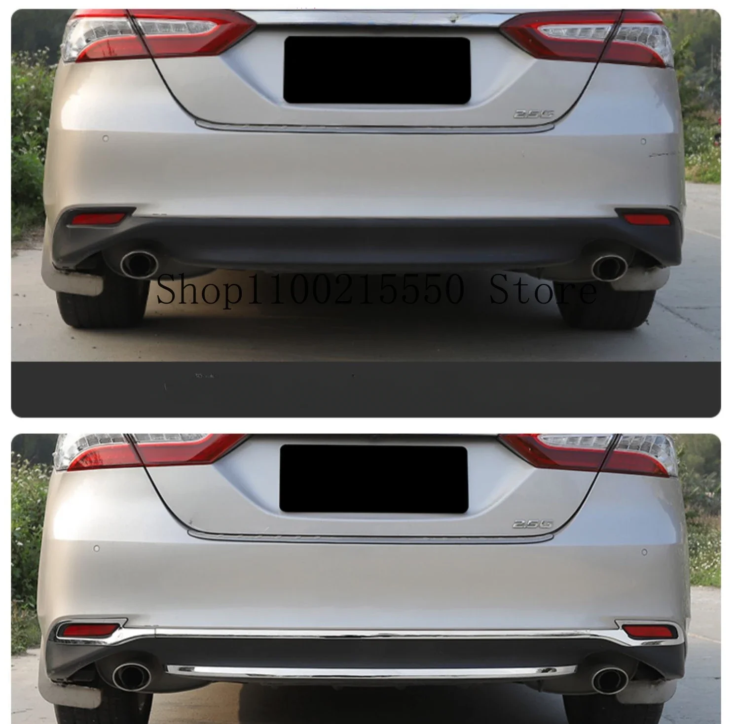 For Toyota Camry XV70 70 LE XLE 2018-2020 2021 2022 2023 Car Rear Bottom Bumper Trim Cover Tailgate Molding Strip Accessories