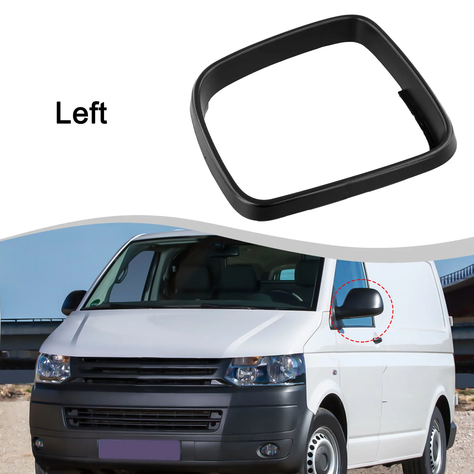 

T5 Caddy Replacement Left Rearview Mirror Car Repair Vehicle Maintenance Black 1 Piece Included Direct Replacement