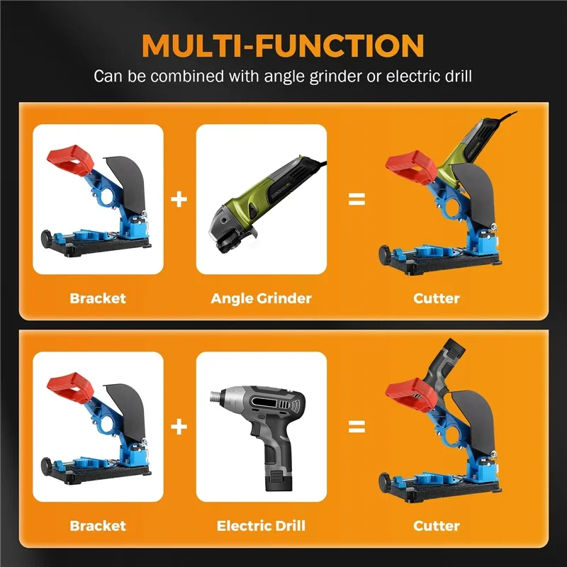 2 in 1 Angle Grinder Drill Bracket Fixed Polishing Conversion Cutting Machine Table Electric Drill Support Power Tool Accessory