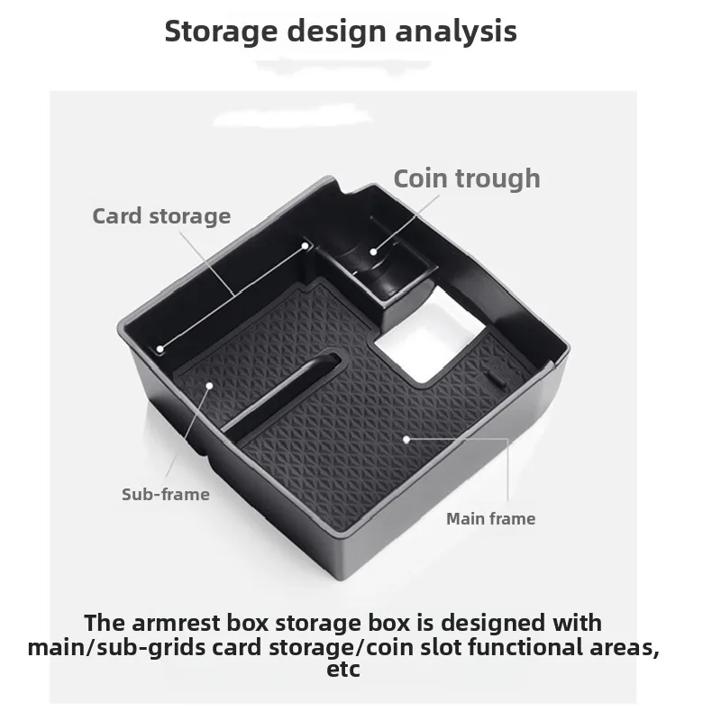 لتويوتا كورولا كروس E210 2018 ~ 2023 سيارة مركز وحدة التحكم مسند الذراع صندوق تخزين غطاء أشتات ترتيب درج منظم اكسسوارات #3