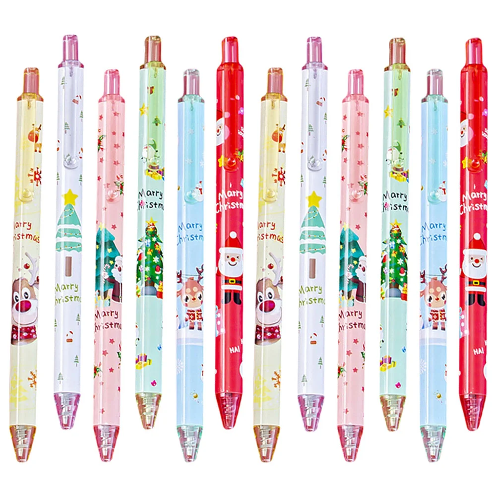 24 Pcs Christmas Gel Pen The Gift Prize Gifts Lovely Shaped Accessories Writing Plastic Student Signature Pens Nurse Tool