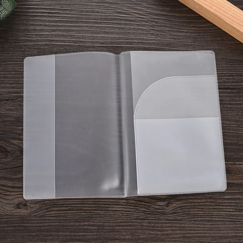 2/4PCS Passport Protective Cover Transparent Frosted PVC Material Waterproof Document Case for Home Office Storage Supplies