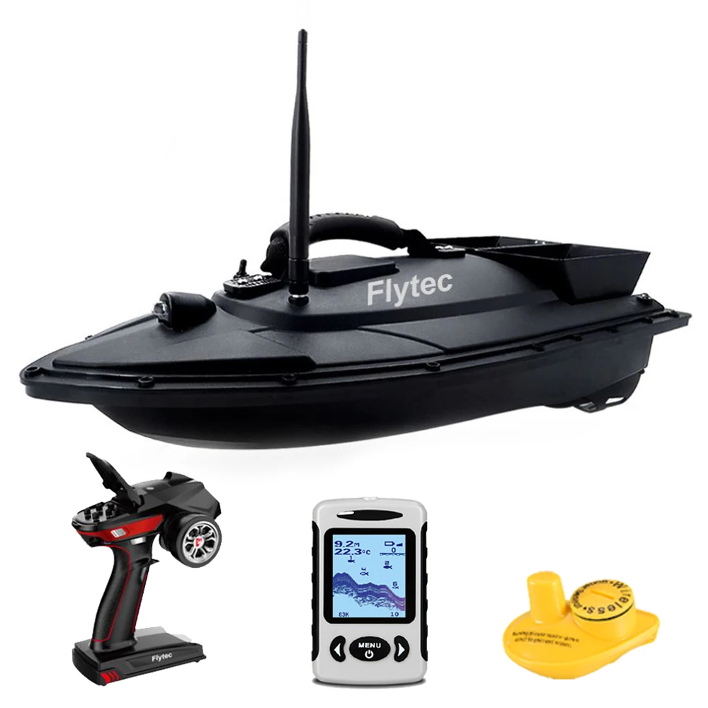 Flytec V500 500M RC Carp Fishing Bait Boats With Wireless Fish Finders 90 Degree Range Newest Smart Underwater Fishing Gear