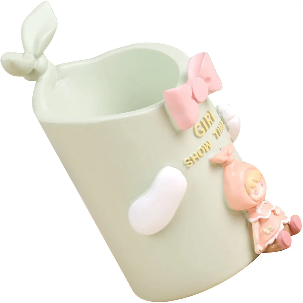 

Resin Rabbit Desktop Pen Holder Pencil Cup Organizer Office Desk Storage Organizer for Stationery Desk Pen Holder