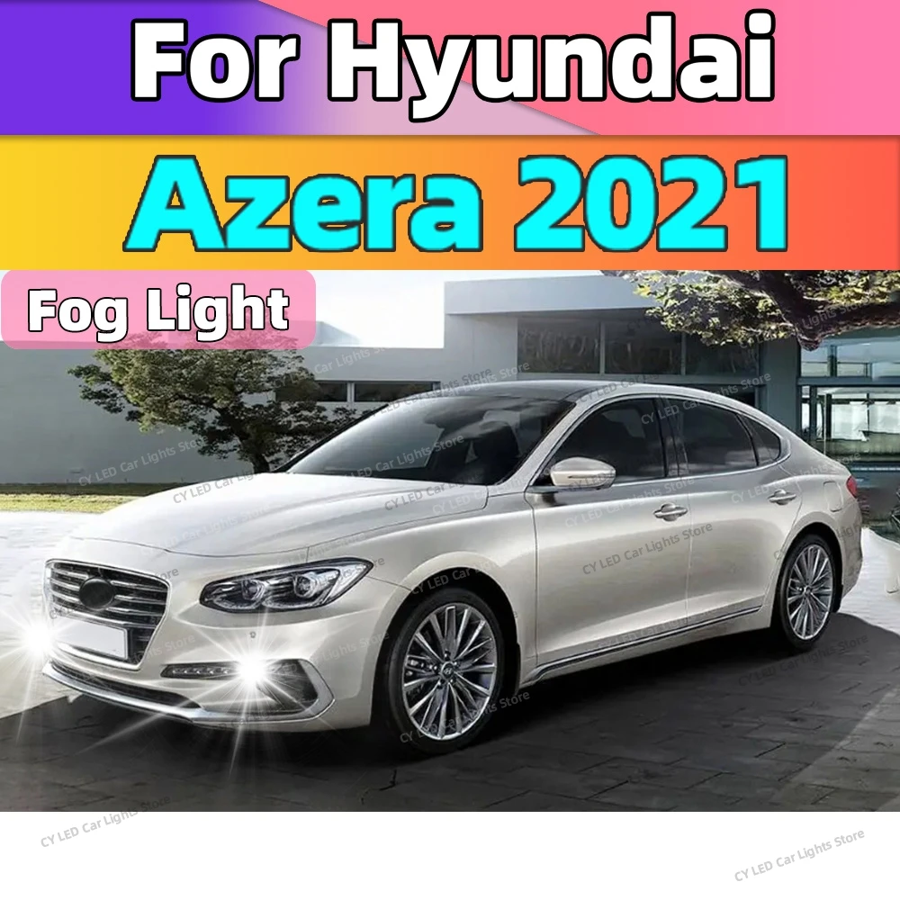 

For Hyundai Azera 2021 2X LED Car Light Front Bulb Fog Lamp 20000LM Ultra Bright Crisp Cut-Off Line Anti-Glare
