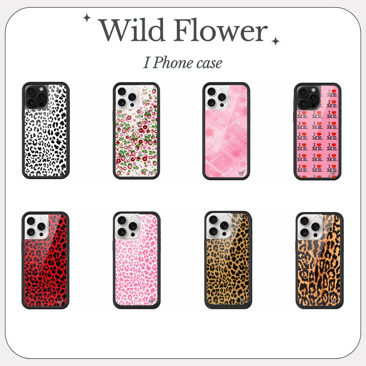 Wildflower ins Pink Sex Lip Print Phone Case for iPhone 16 15 14 12 13 Pro Max 15Plus WF Cartoon Cat Boys Girls Cover Funda