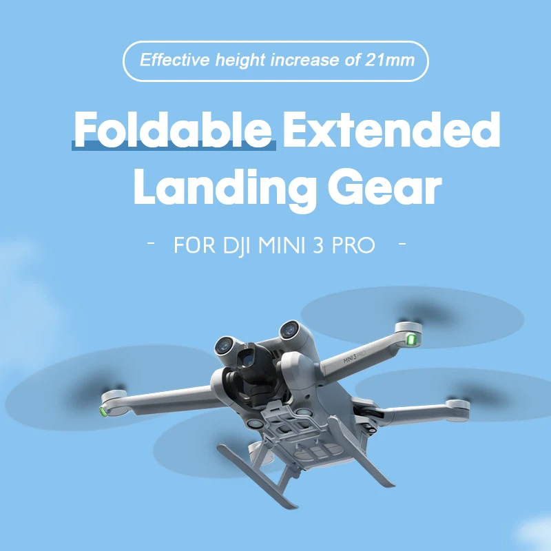 

Foldable Landing Gear for DJI Mini 3 PRO Extended Leg Heightened Accessories heightening anti-fall buffer training frame tripod