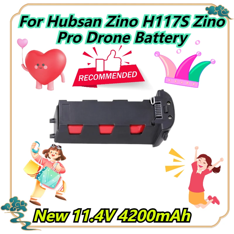 

New 11.4V 4200mAh For Hubsan Zino H117S Zino Pro Drone Battery