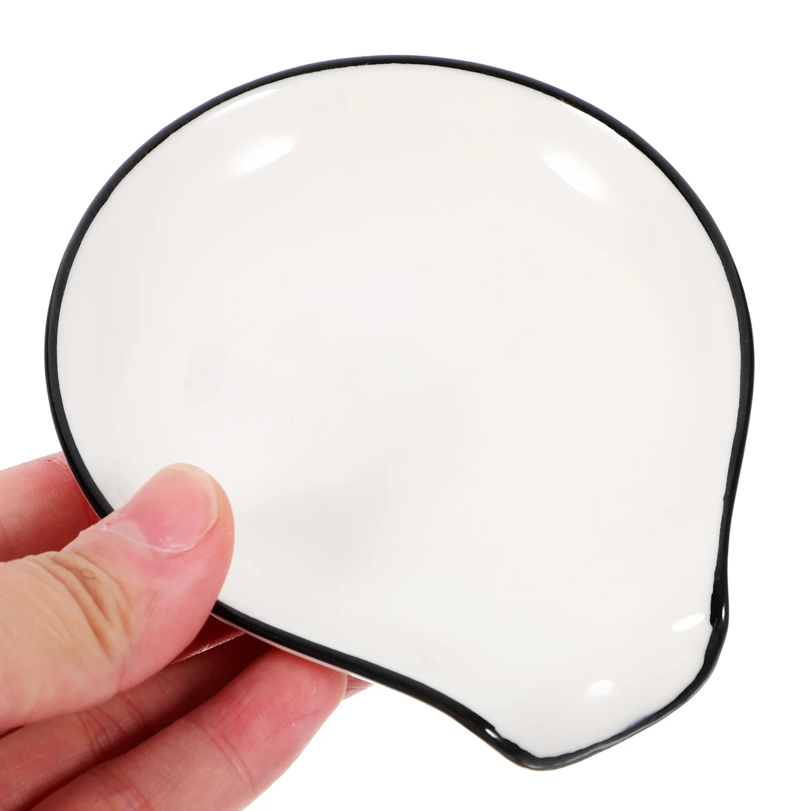 

Ceramic Spoon Rest Kitchen Scoop Holder Smooth Compact Reusable Cooking Spoon Rest Countertop Sauce Dish Delicate Scoop Holder