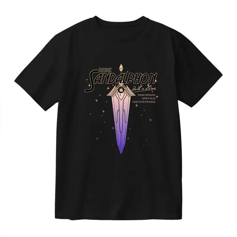 

Anime DATE A LIVE Tokisaki Kurumi Short Sleeve T-Shirt Summer Cosplay Costume Casual Student Loose Tops anime