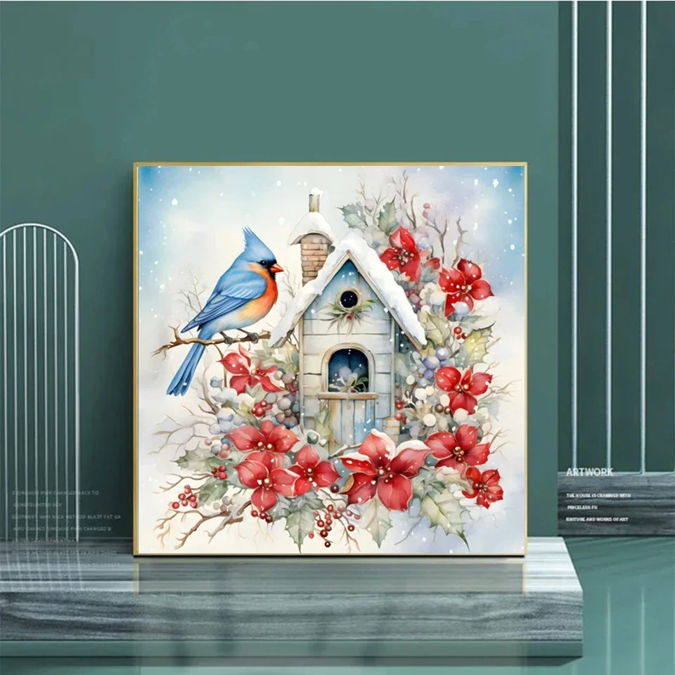 Diy Diamond Painting Bird Animal 5D Embroidery Winter Scenery Mosaic Flower Bird's Nest New Collection 2024 Home Decoration G609