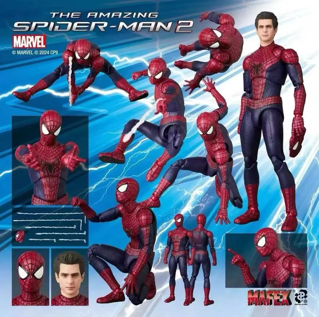 

Marvel 1/12 Hot Sell In Stock Spot Medicam Toys Mafex Extraordinary Spider Man Garfield Joint Mobile Doll Gift For Kids