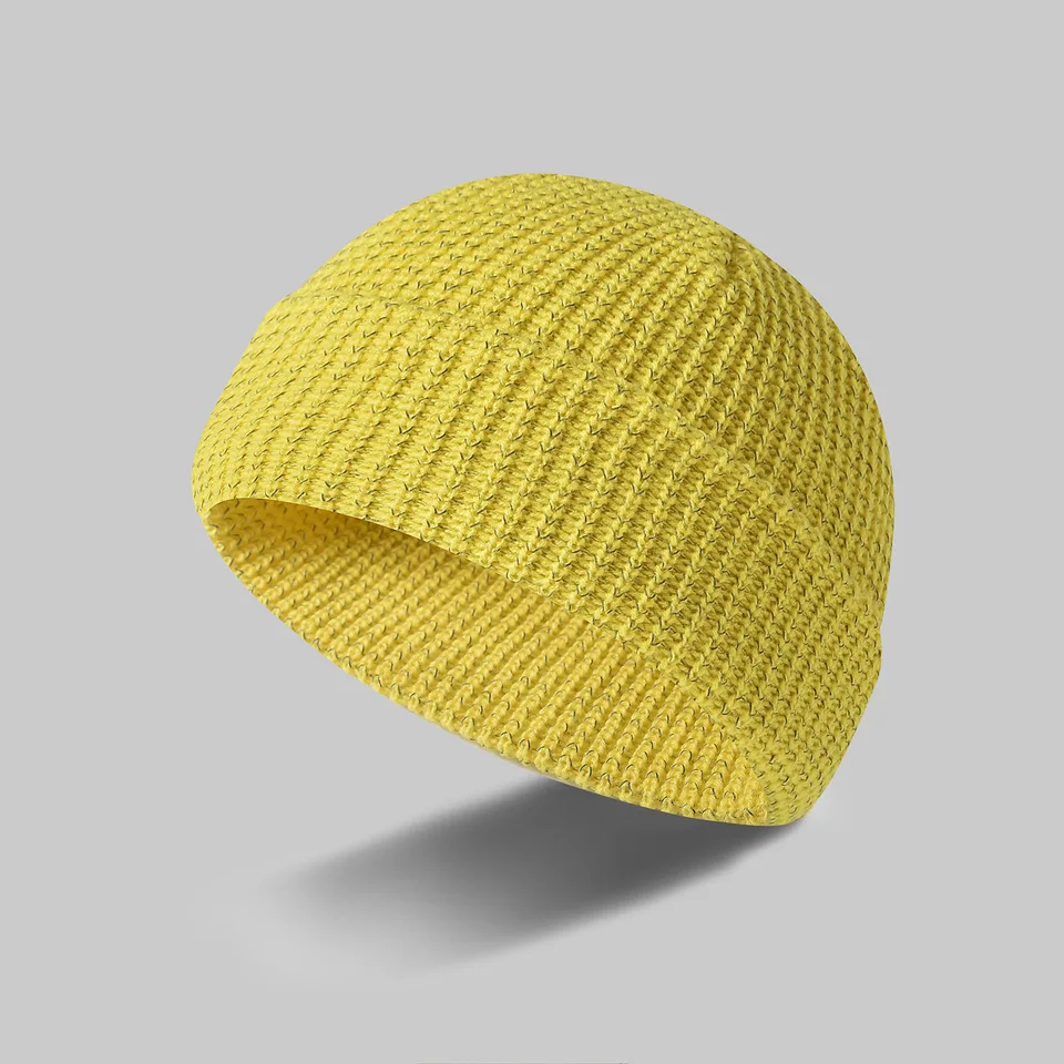 Glow in Dark Noctilucent Reflective Knit Hat Safety Beanies Men Women High Visibility Beanie Neon Winter Knit Caps, image 20