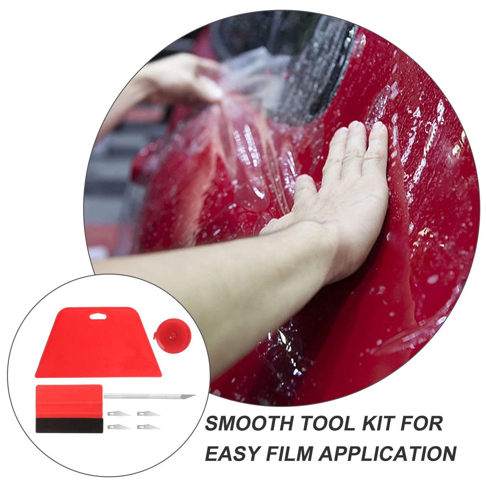 

1 комплект, набор инструментов для пленки для автомобиля, профессиональные прочные инструменты для сглаживания обоев, инструменты для нанесения наклеек, скребок для настенной бумаги