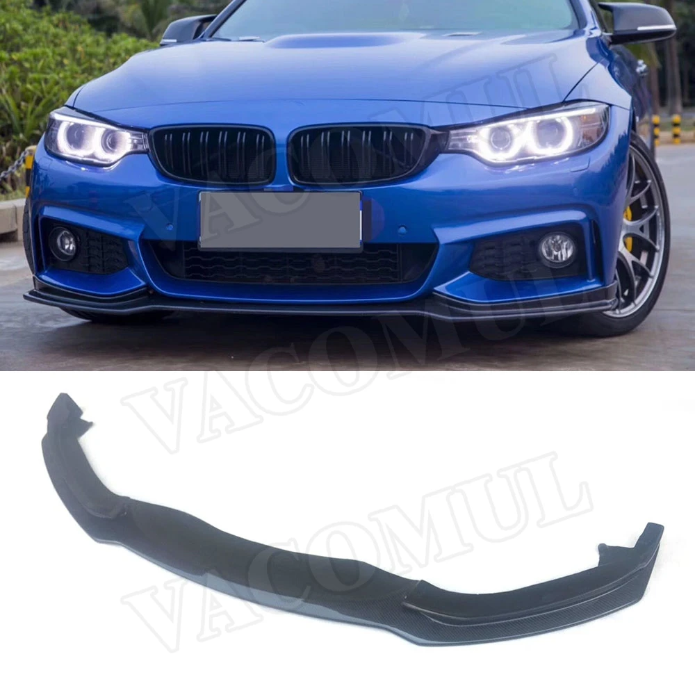 

VACOMUL 4 Series Carbon Fiber Front Bumper Lip Spoiler Splitters for BMW F32 F33 F36 2014 2015 2016 2017 Head Chin Guard