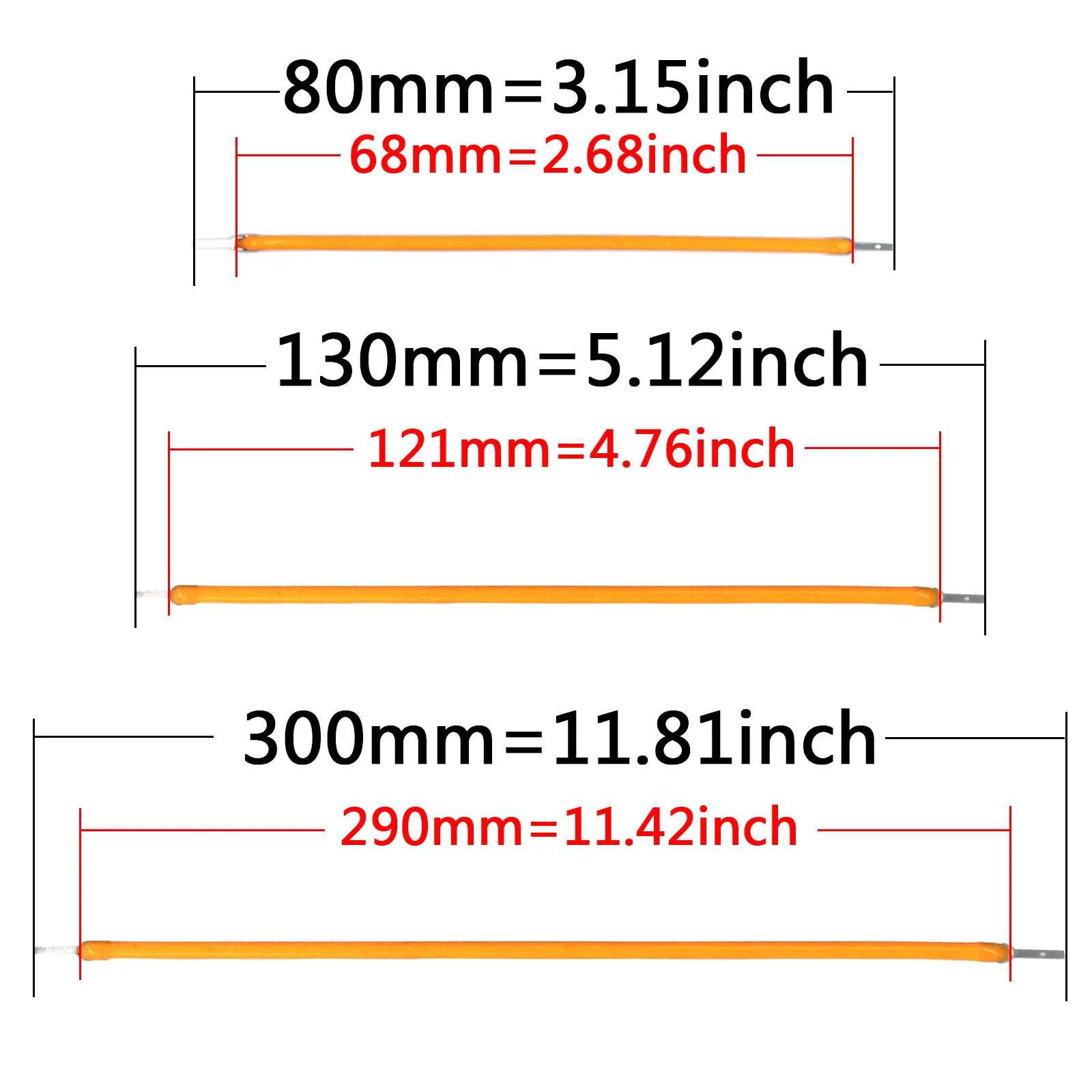 80mm 130mm 300mm DC3V LED Filament Retro Edison Bulb Filament Lamp Parts COB LED Diode Flexible Filament For DIY Decorative Lamp