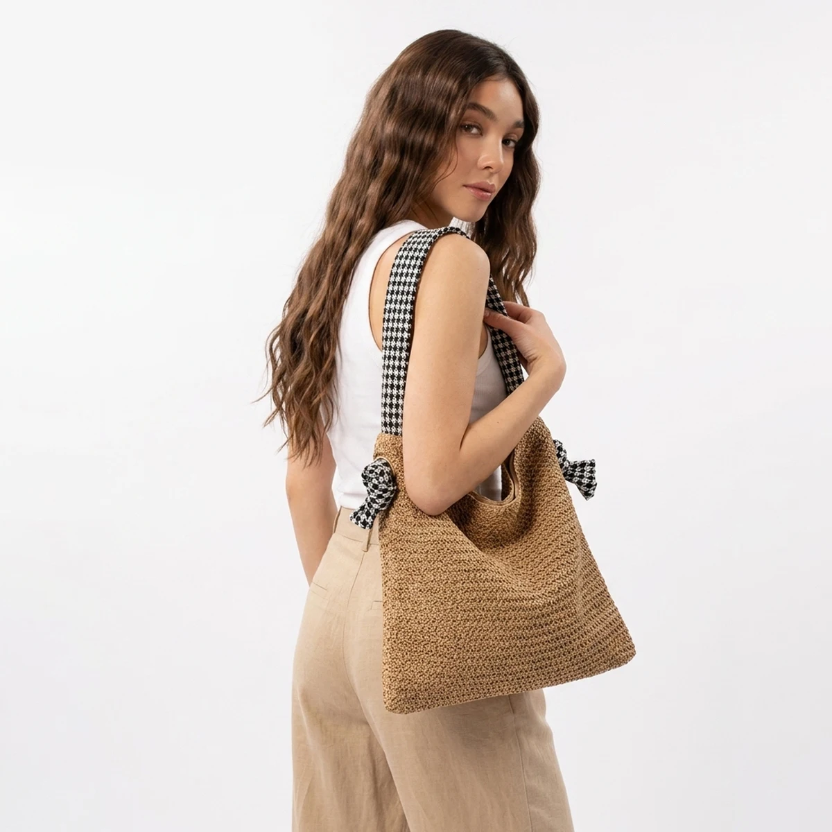 2026 Women Crossbody Bags Square Woven Handbag Casual Summer Beach Shoulder Bag Travel Vacation Gift for Ladies