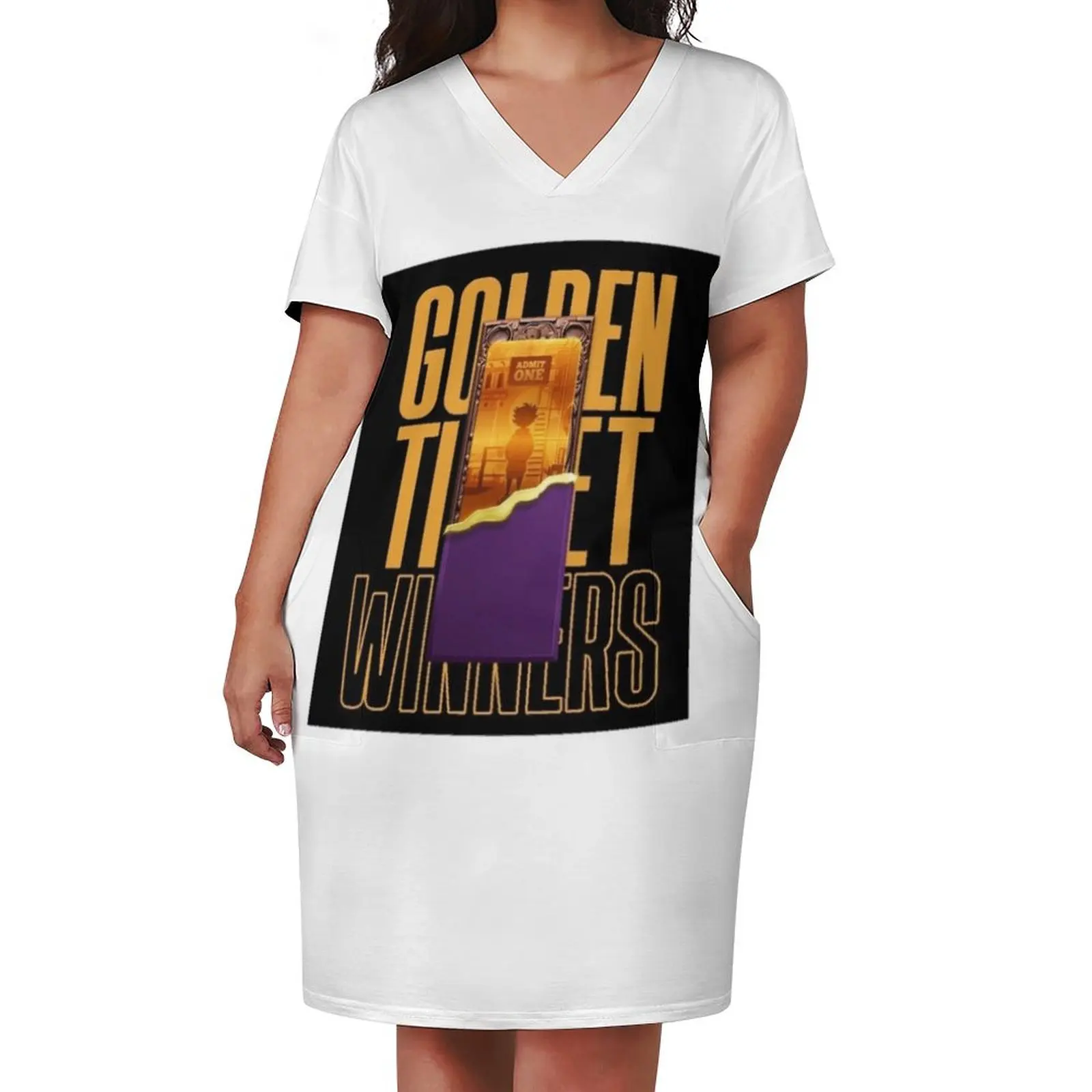 Golden Ticket Loose Pocket Dress women