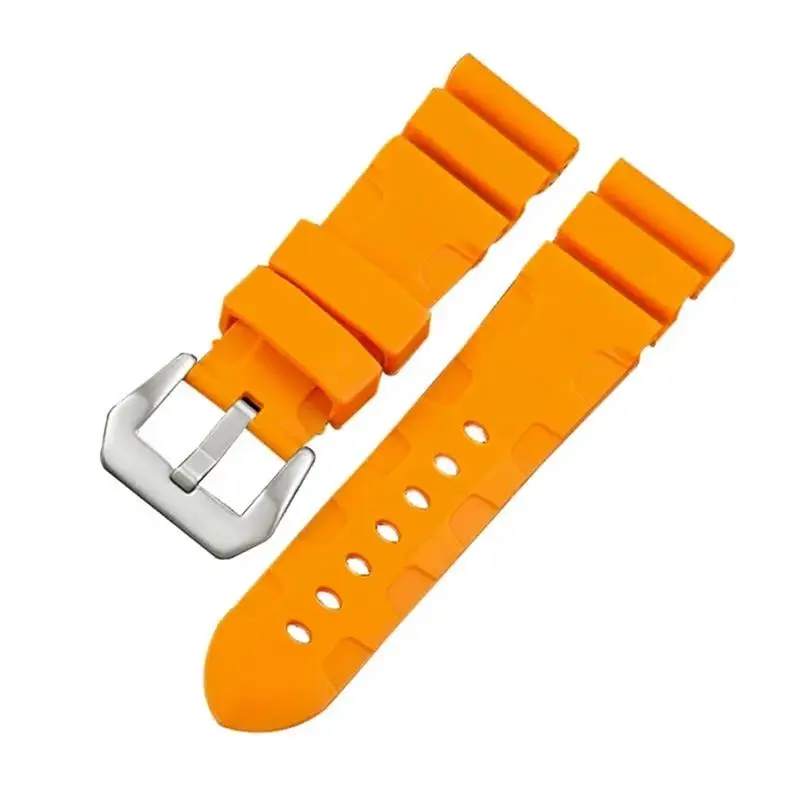 

SCHIK Replace Silicone Watchband for Panerai Watch Strap 24mm 26mm Rubber Wristband Sport Waterproof Wrist Belt Bracelet