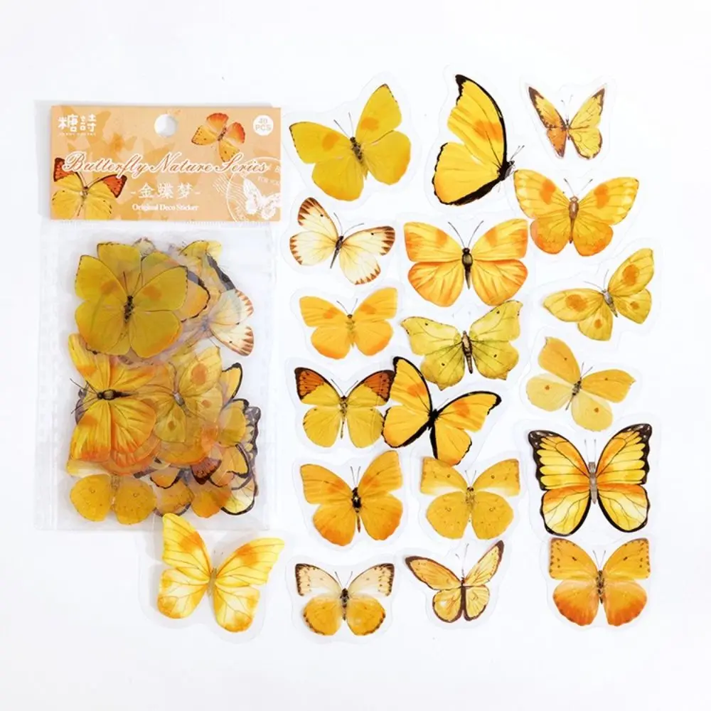 

Colorful Retro Album Handbook Notebook Journal Stickers Butterfly Decorative Sticker Stationery Sticker Scrapbooking Stickers