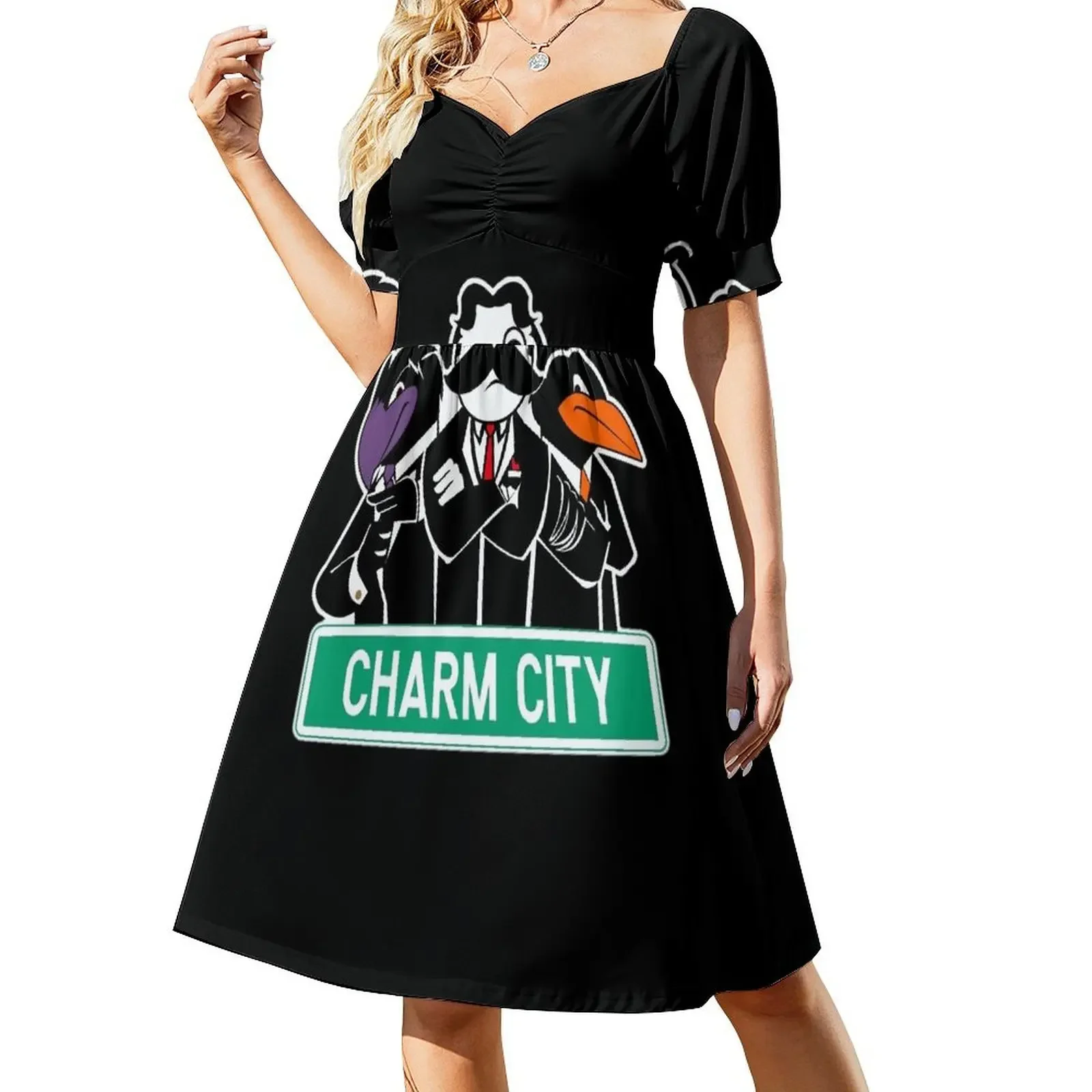 

Charm City Gang Short-Sleeved Dress summer dresses womens 2025 women's summer dress 2025 womans clothing