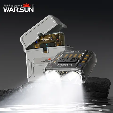 WARSUN G7 LED Headlamp with Charging Case Mini COB LED Headlamp Gesture Control Headlight Type-C Rechargeable for Fishing Hiking