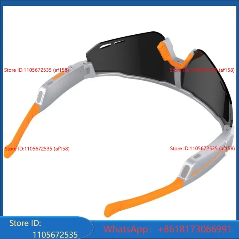 Non in ear intelligent cycling audio glasses with dual label noise reduction for one click voice call UV400 sunglasses