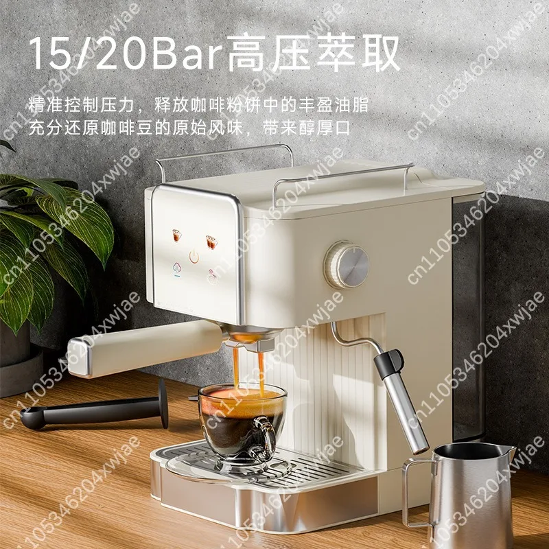 Semi-Auto Coffee Machine 20Bar High Pressure with Steam Wand Commercial Grade for Home Barista