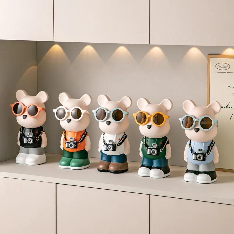 2026 Violent Bear Savings Bank Cartoon Creative Modern Living Room Internet Celebrity Decoration Simple Home Ceramic Ornament