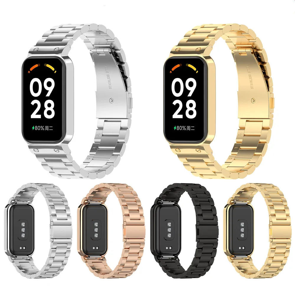 

Ремешок из нержавеющей стали для Xiaomi smart Band 8, сменный Браслет для наручных часов с 3 головками