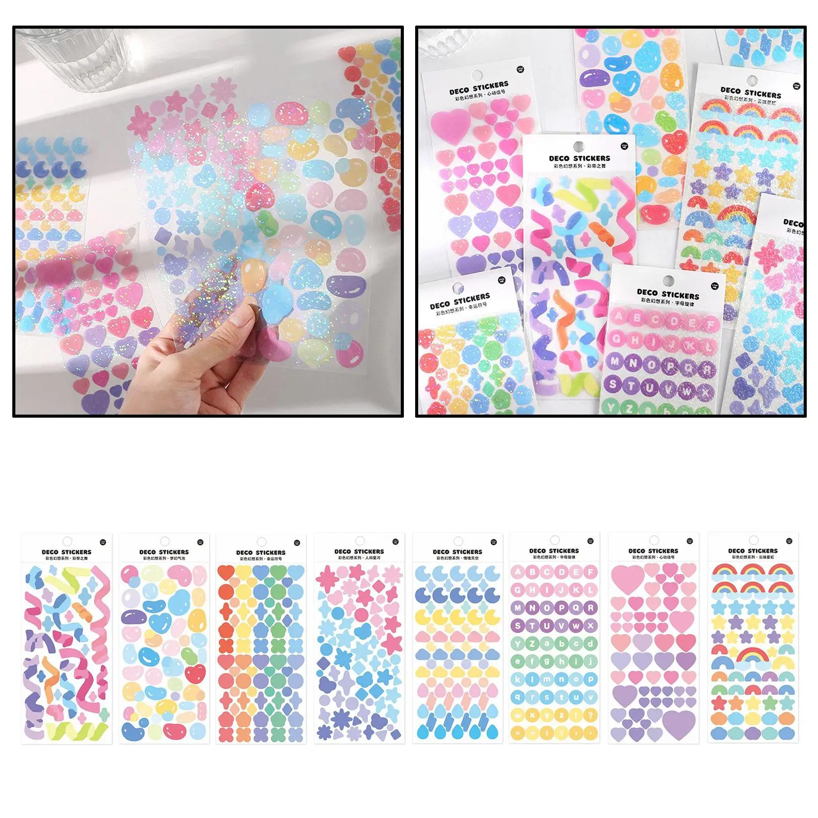 Metallic Shine Stickers, Self Sticker for crafts Decorations Embellishment