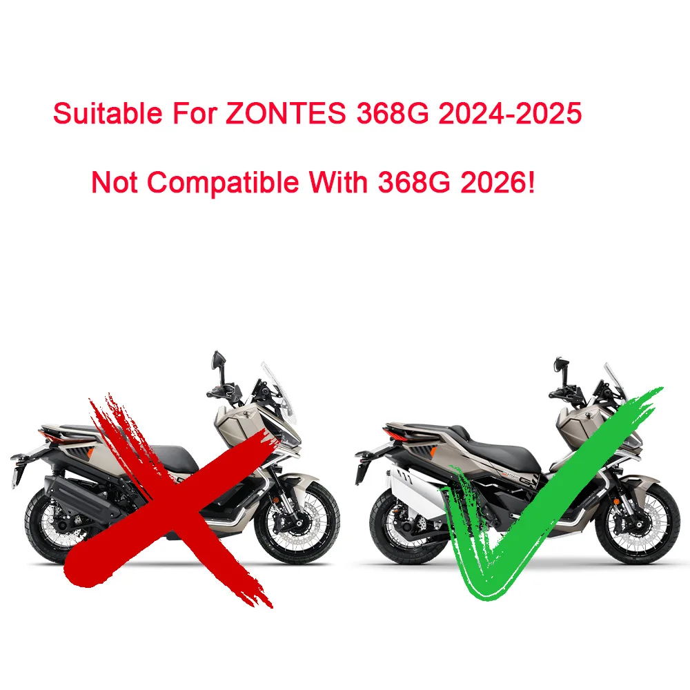 Motorcycle Fender Rear Mudguard Fender Cover Splash Guard Protector For ZONTES 368G G368 368G 2024-2025 Mid Mudguard Wheel Cover