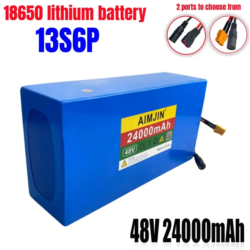 AIMJIN 48V 24ah 13s6p Lithium Battery Pack 48v 24000mAh 2000W Citycoco Motorized Scooter Batteries Built in 50A BMS