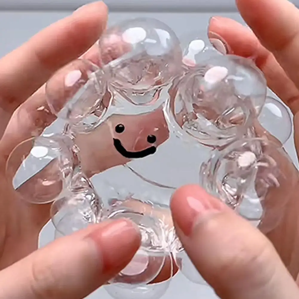 Squishy Bubble Pop Fidget Toy, Squeeze Sensory Ball & Octopus Popper, Anti-Anxiety Toy for Adults Kids, ASMR Fun Party Gift