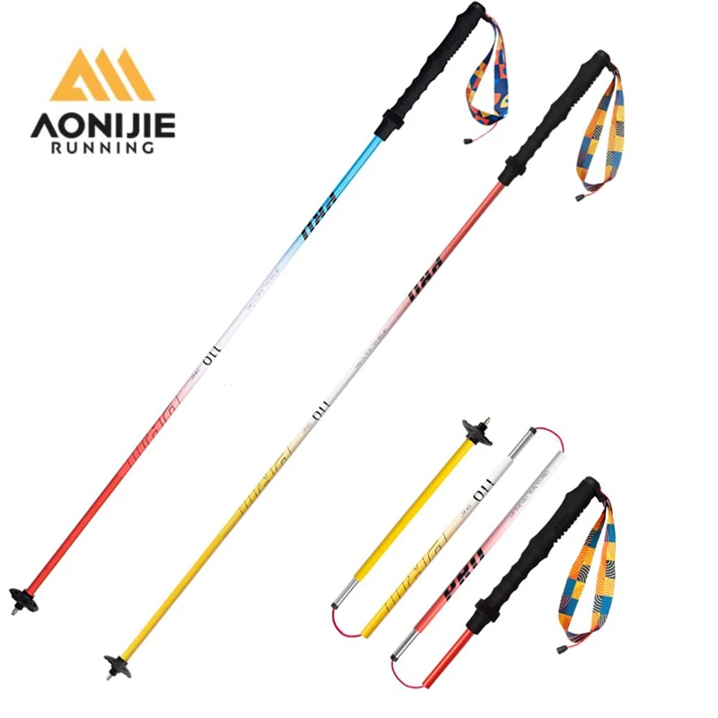 

AONIJIE Walking Stick Lightweight Trekking Poles Aluminium Alloy Folding Mountaineering Canes Climbing Stick Hiking Poles E4207